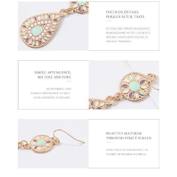 Tribal Dangle Stud Earrings