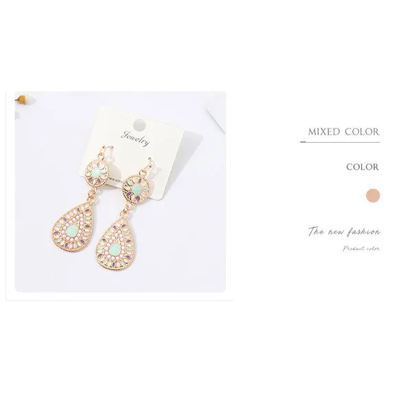 Tribal Dangle Stud Earrings