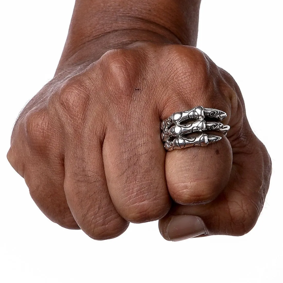 Tribal Gothic Claw Sterling Silver Ring