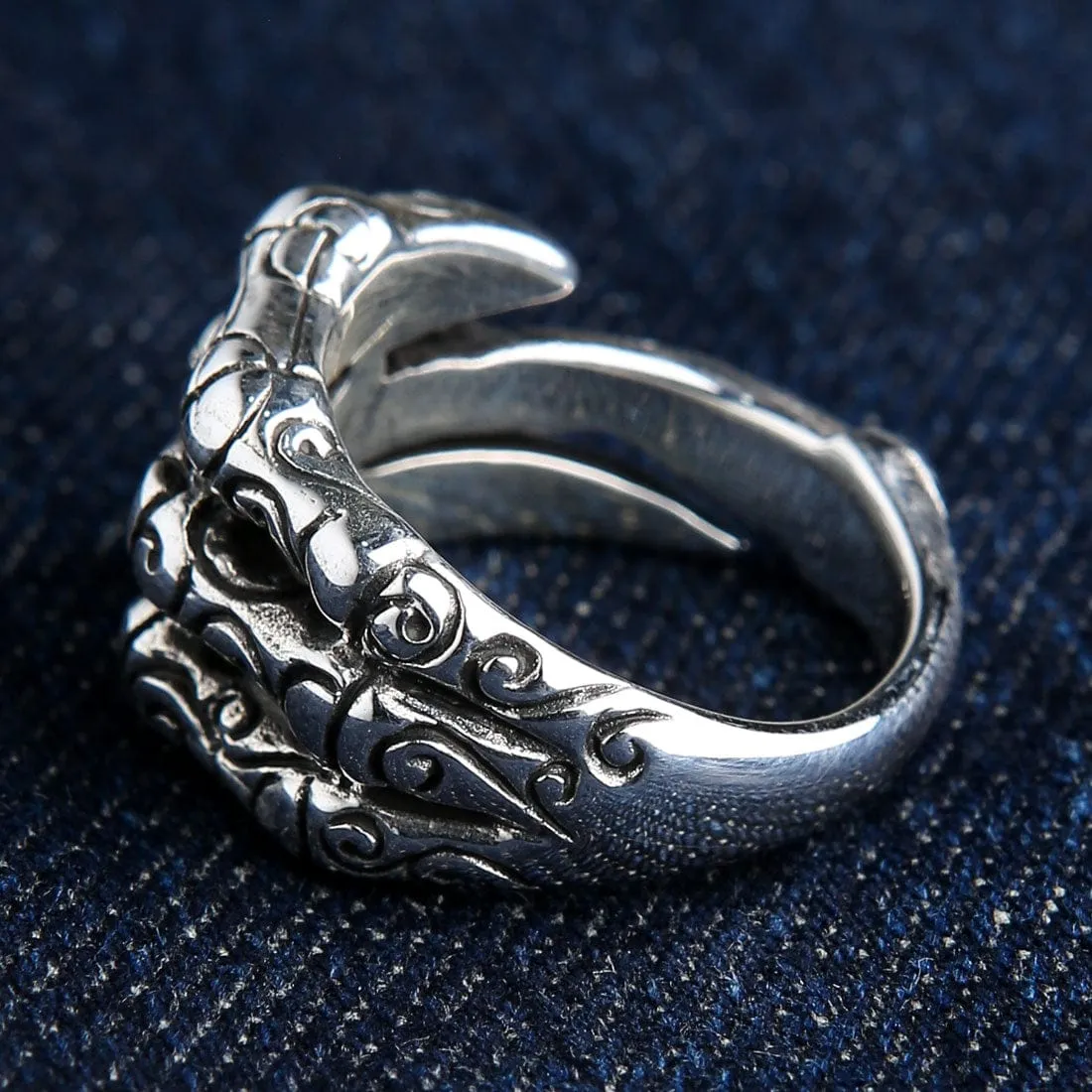 Tribal Gothic Claw Sterling Silver Ring