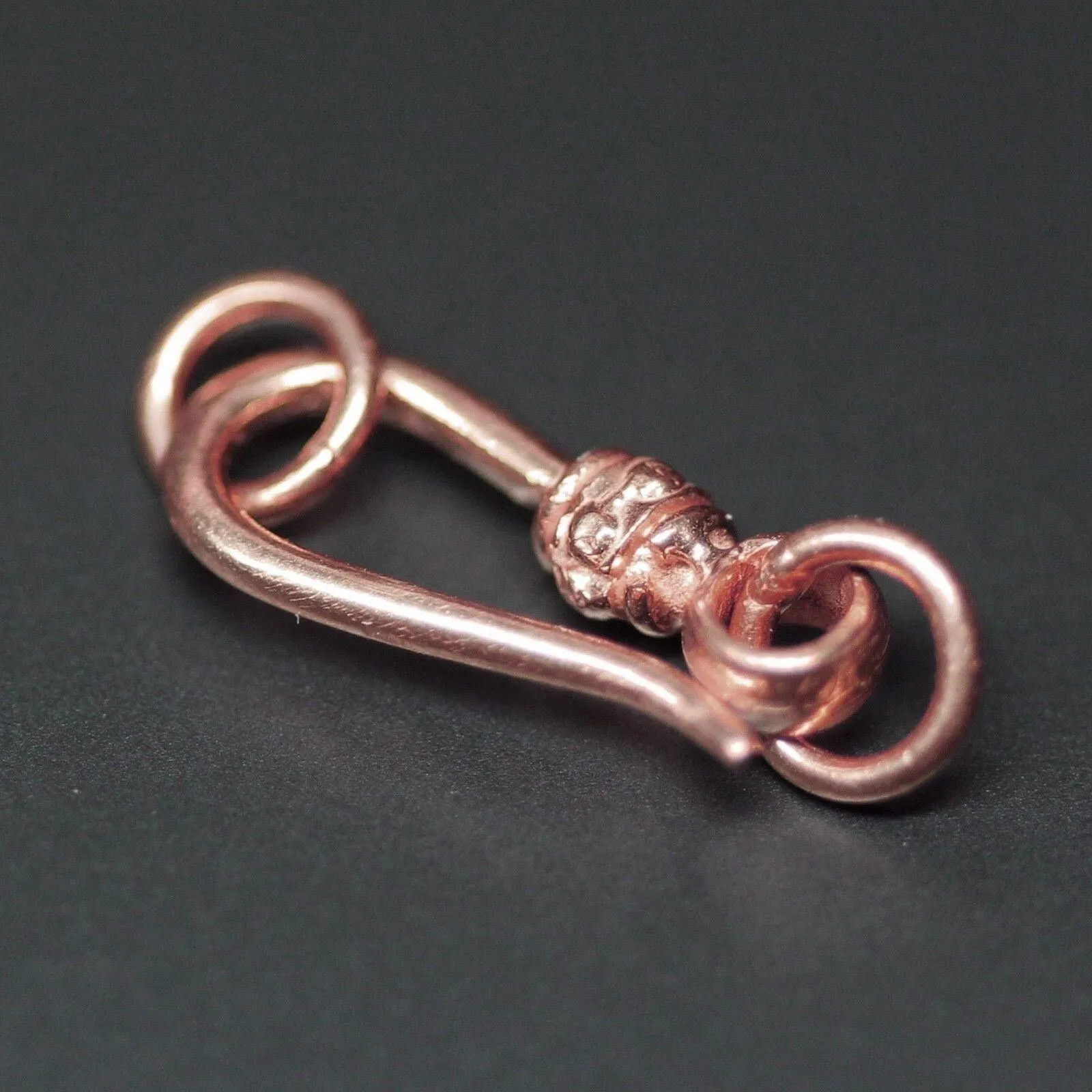 Tribal Hook 18k Solid Gold Clasp  Handmade Old Fashioned 11mm x 5mm