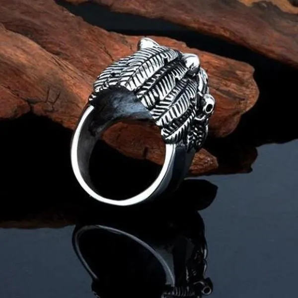 Tribal Lion's Head Ring
