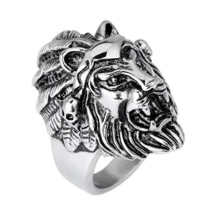 Tribal Lion's Head Ring
