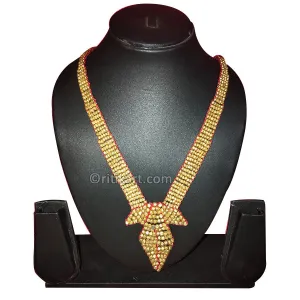 Tribal Necklace with Thick Border Dhokra Strip