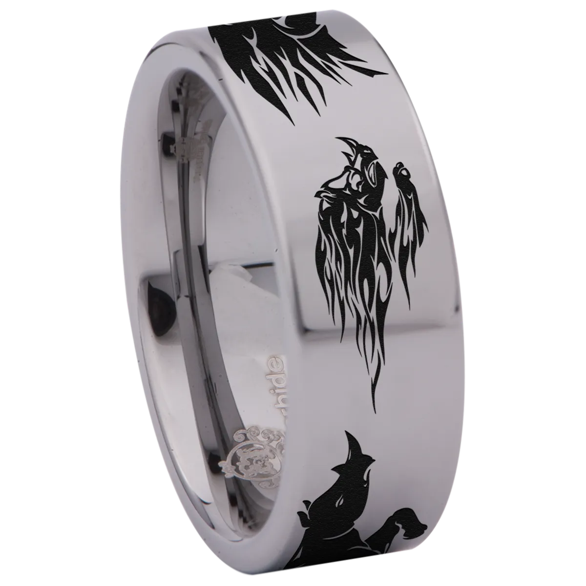 Tribal Rhino Tungsten Carbide Ring