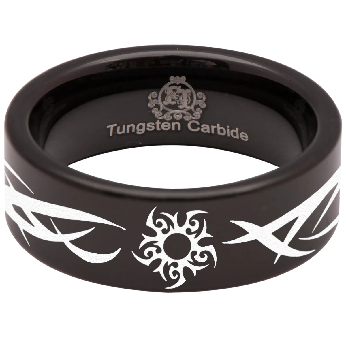 Tribal Sun Tungsten Carbide Ring