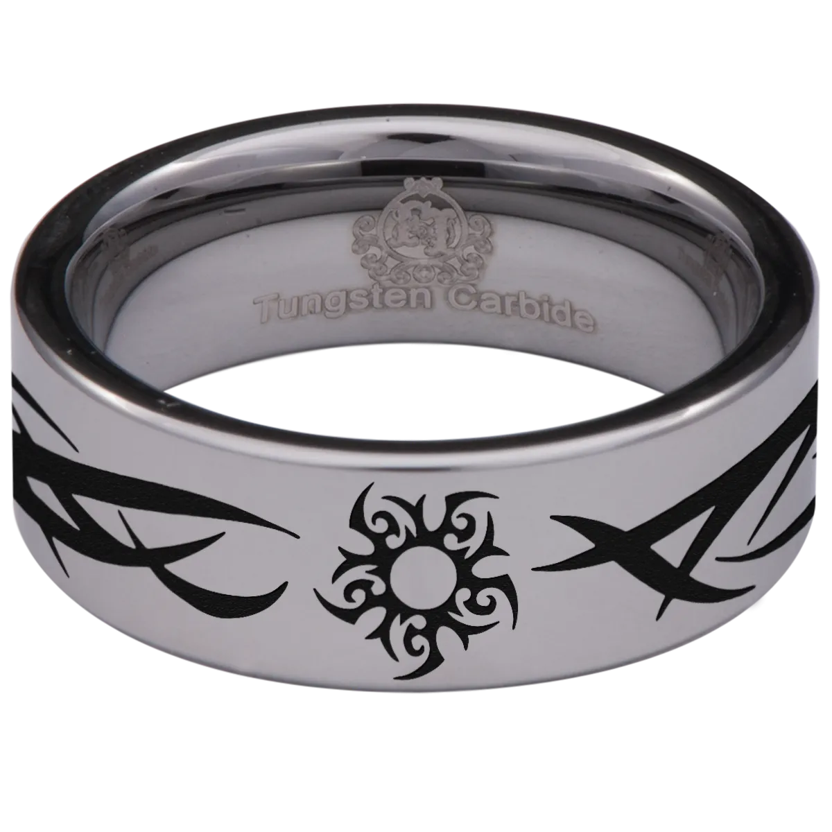 Tribal Sun Tungsten Carbide Ring