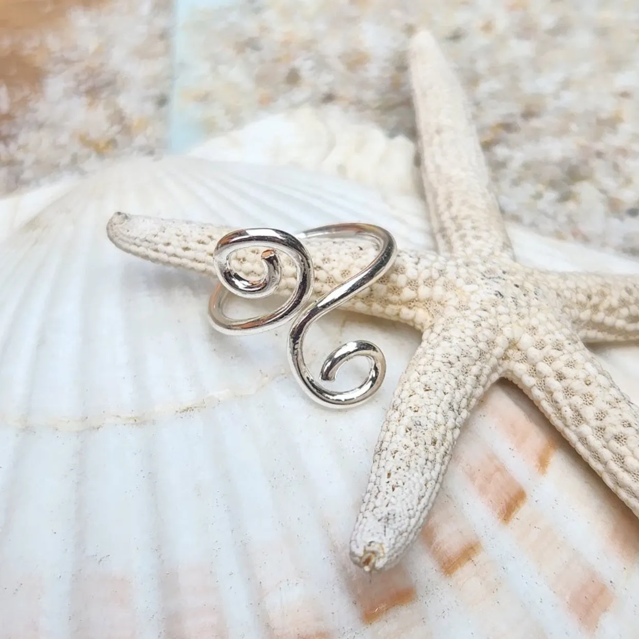 TRIBAL TOE RINGS  - SILVER WATERPROOF CHOICE OF 3 DESIGNS