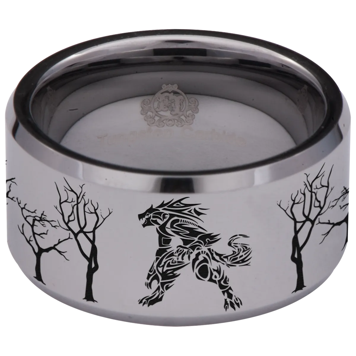 Tribal Werewolf Tungsten Carbide Ring