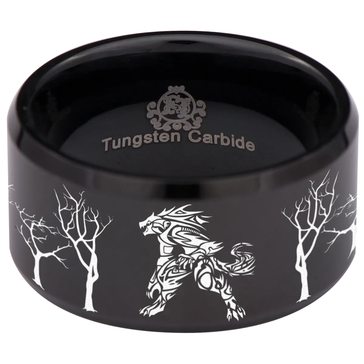 Tribal Werewolf Tungsten Carbide Ring