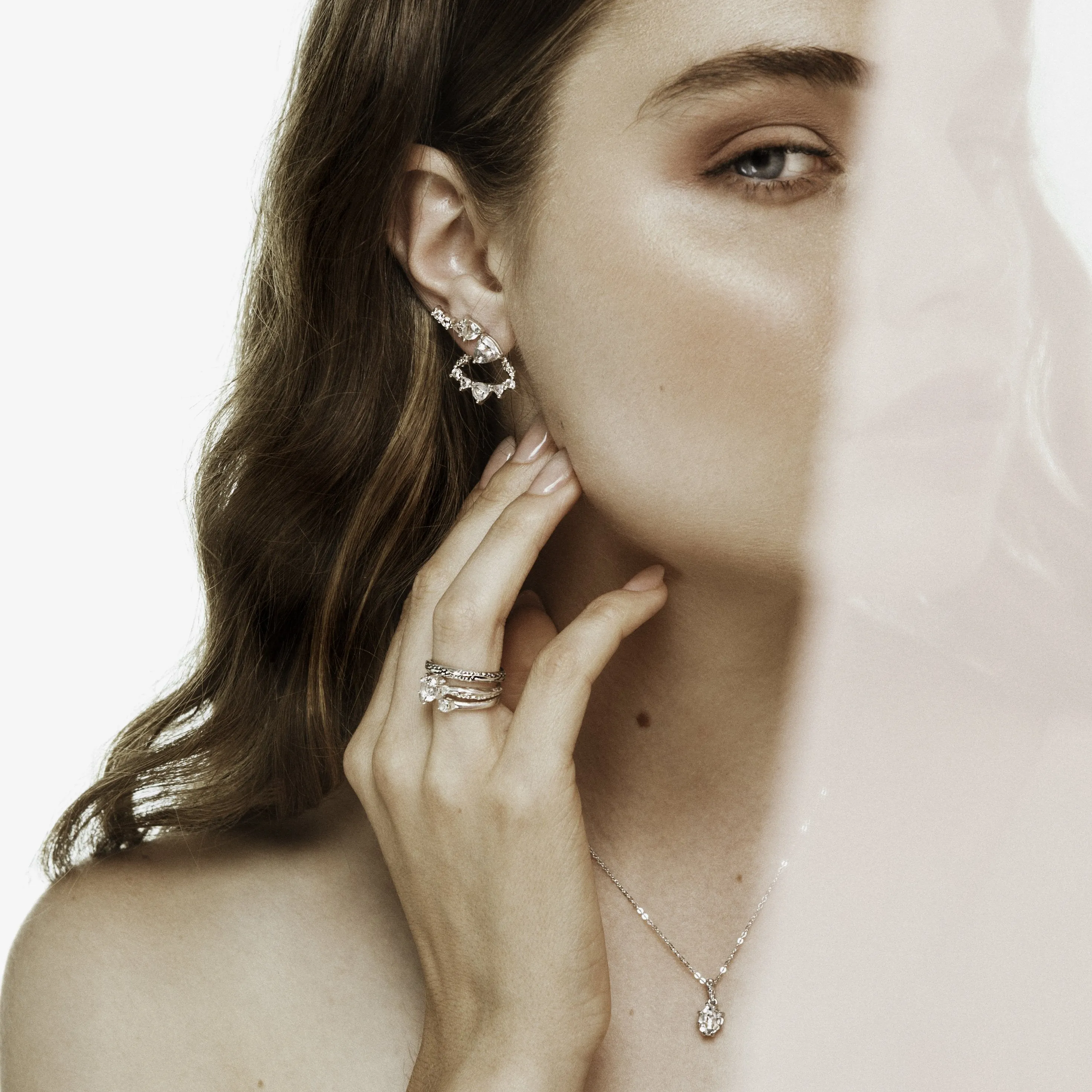 TRILLION CHANDELIER EAR JACKETS | HERKIMER