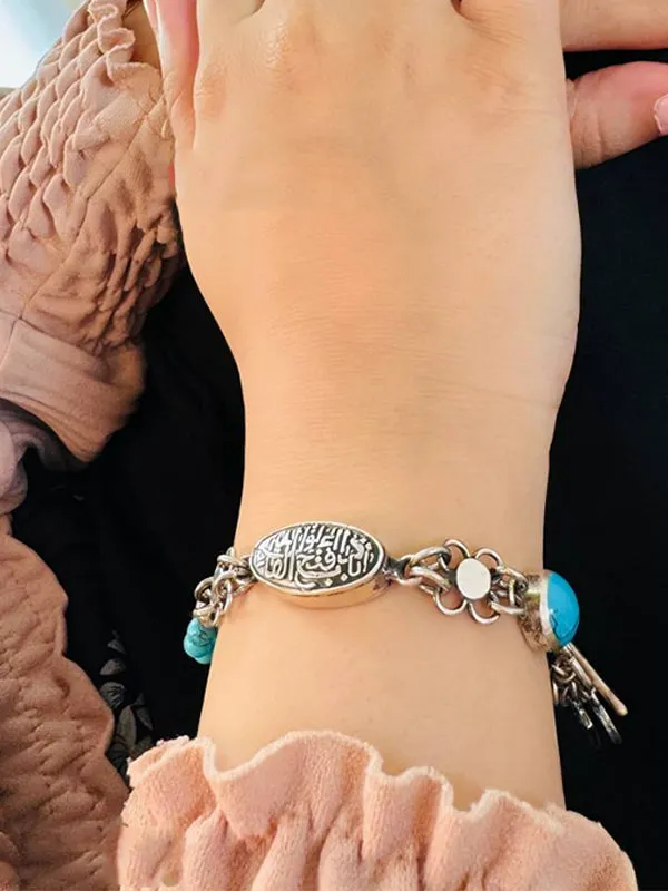 Turquoise Bracelet - Pure Silver