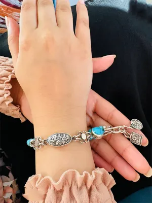 Turquoise Bracelet - Pure Silver