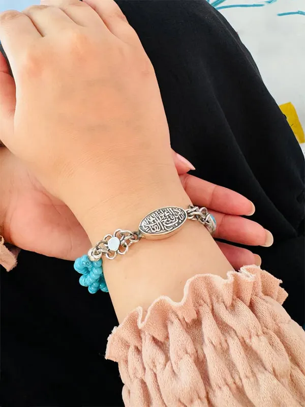 Turquoise Bracelet - Pure Silver