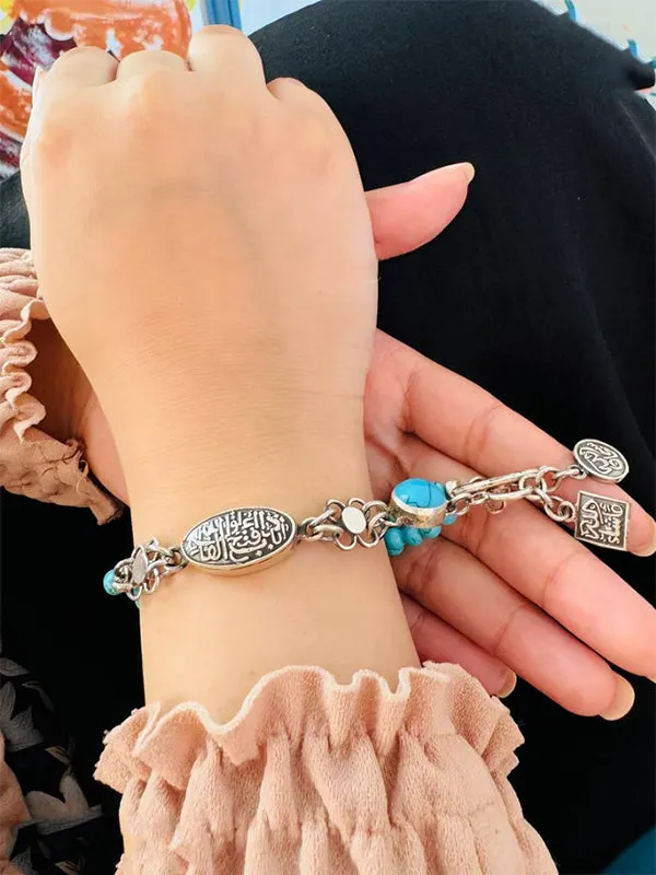 Turquoise Bracelet - Pure Silver