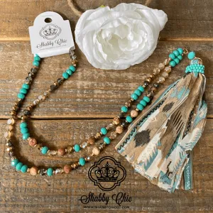 Turquoise Tassel Necklace