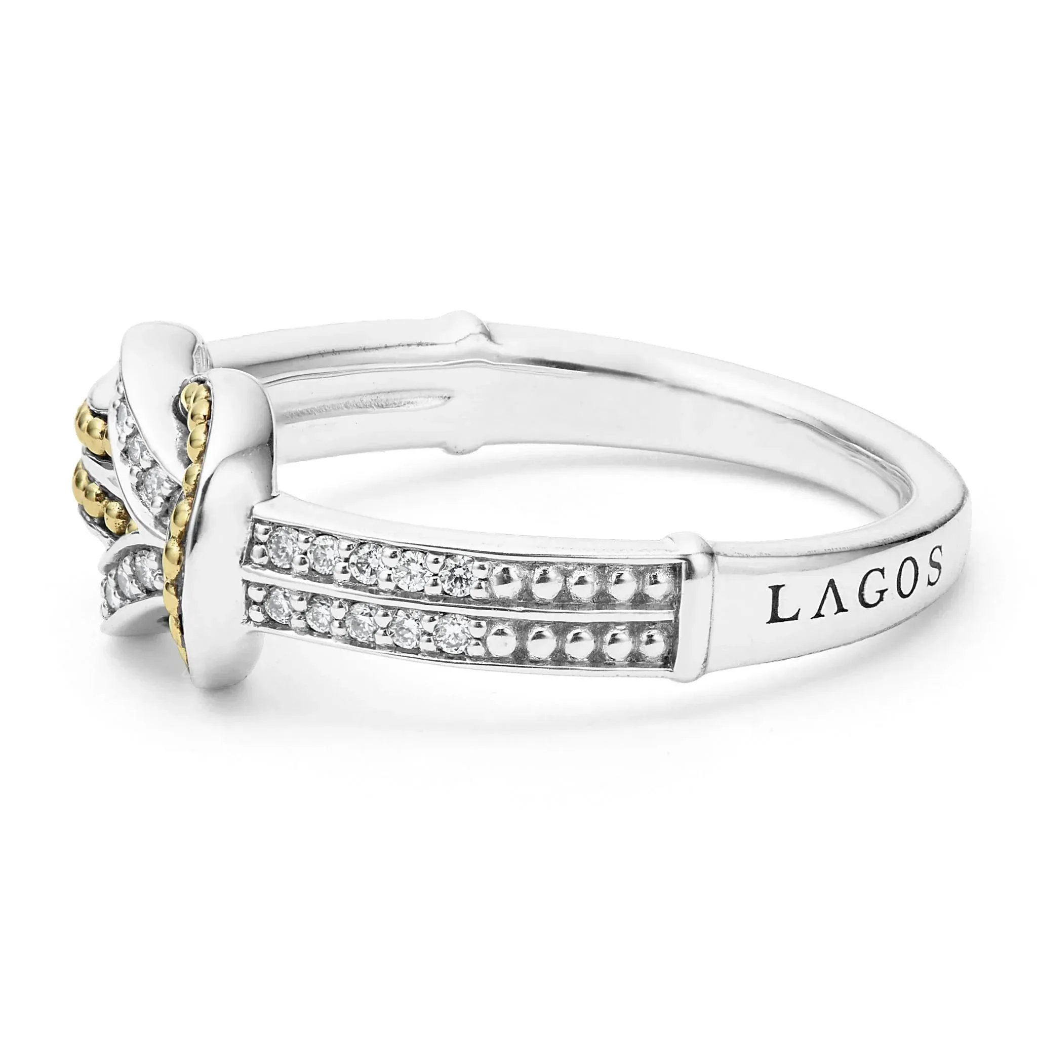 Two-Tone Knot Diamond Ring