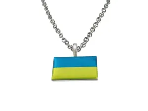 Ukraine Flag Pendant Necklace