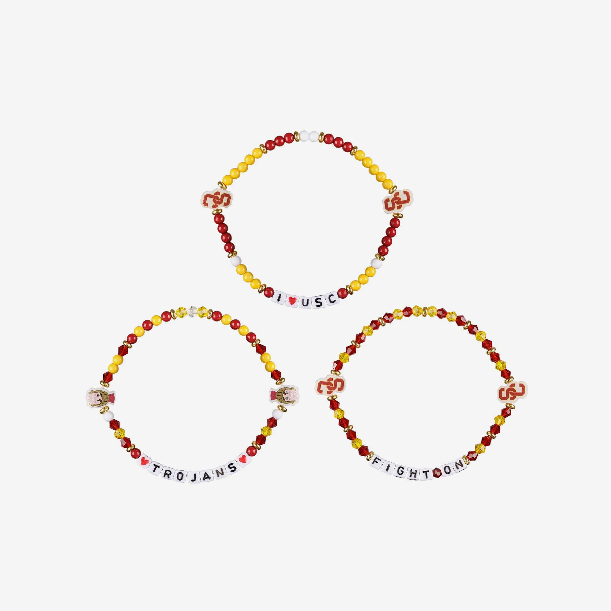 USC Trojans 3 Pack Friendship Bracelet
