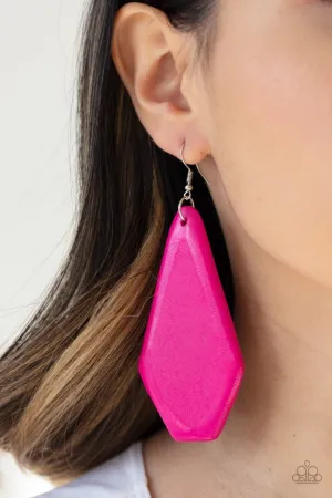 Vacation Ready Pink Paparazzi Earrings