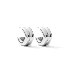 VALLE DUO HOOPS - SILVER/SILVER
