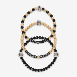 Vegas Golden Knights 3 Pack Beaded Friendship Bracelet