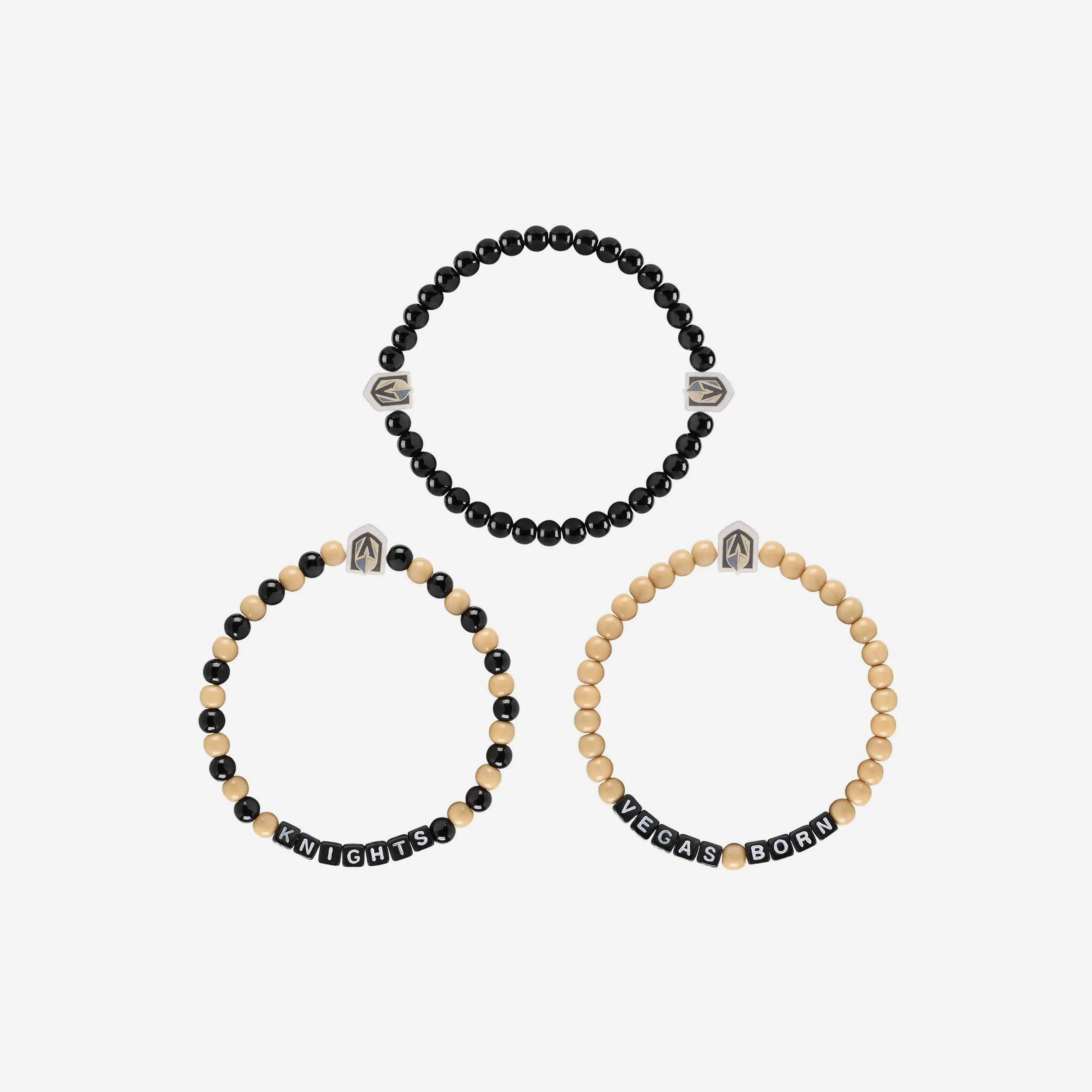 Vegas Golden Knights 3 Pack Beaded Friendship Bracelet