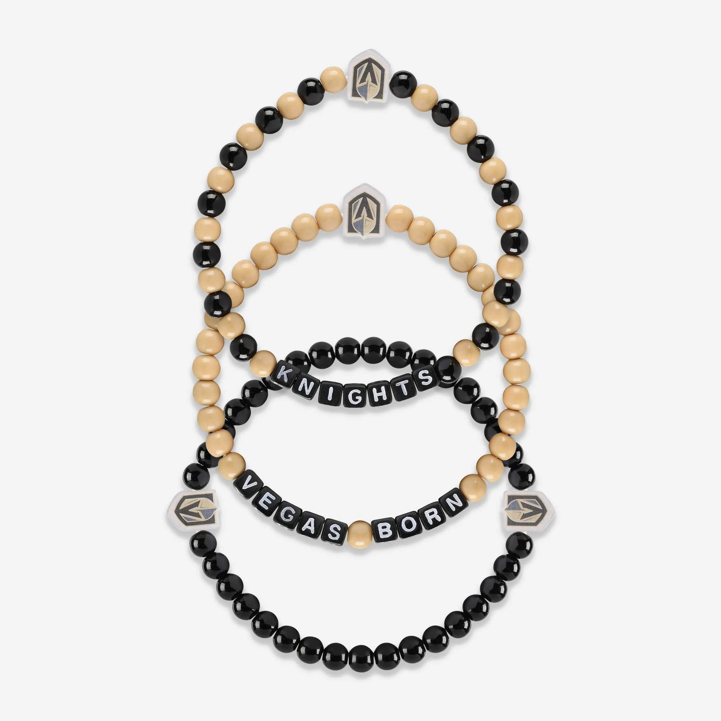 Vegas Golden Knights 3 Pack Beaded Friendship Bracelet