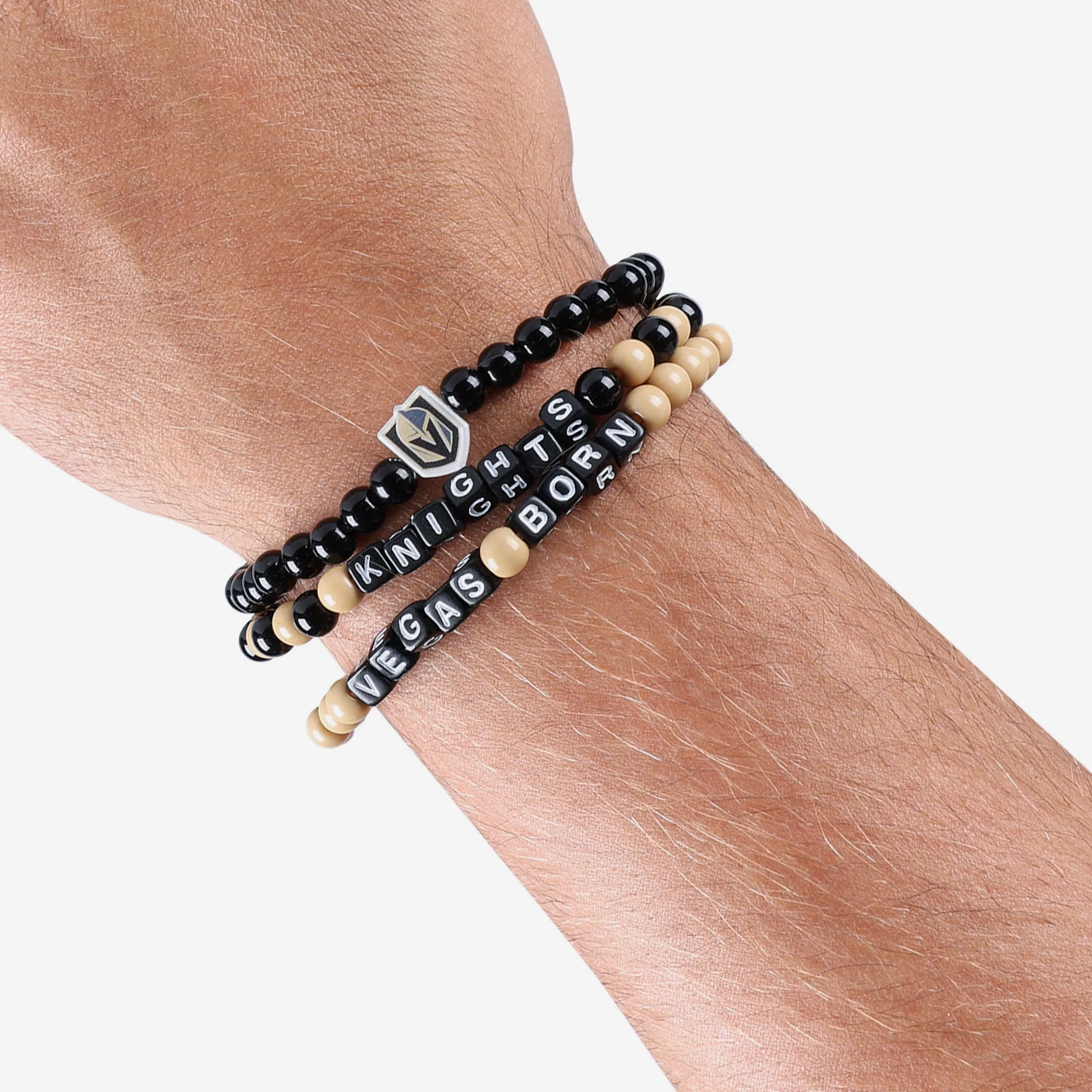 Vegas Golden Knights 3 Pack Beaded Friendship Bracelet
