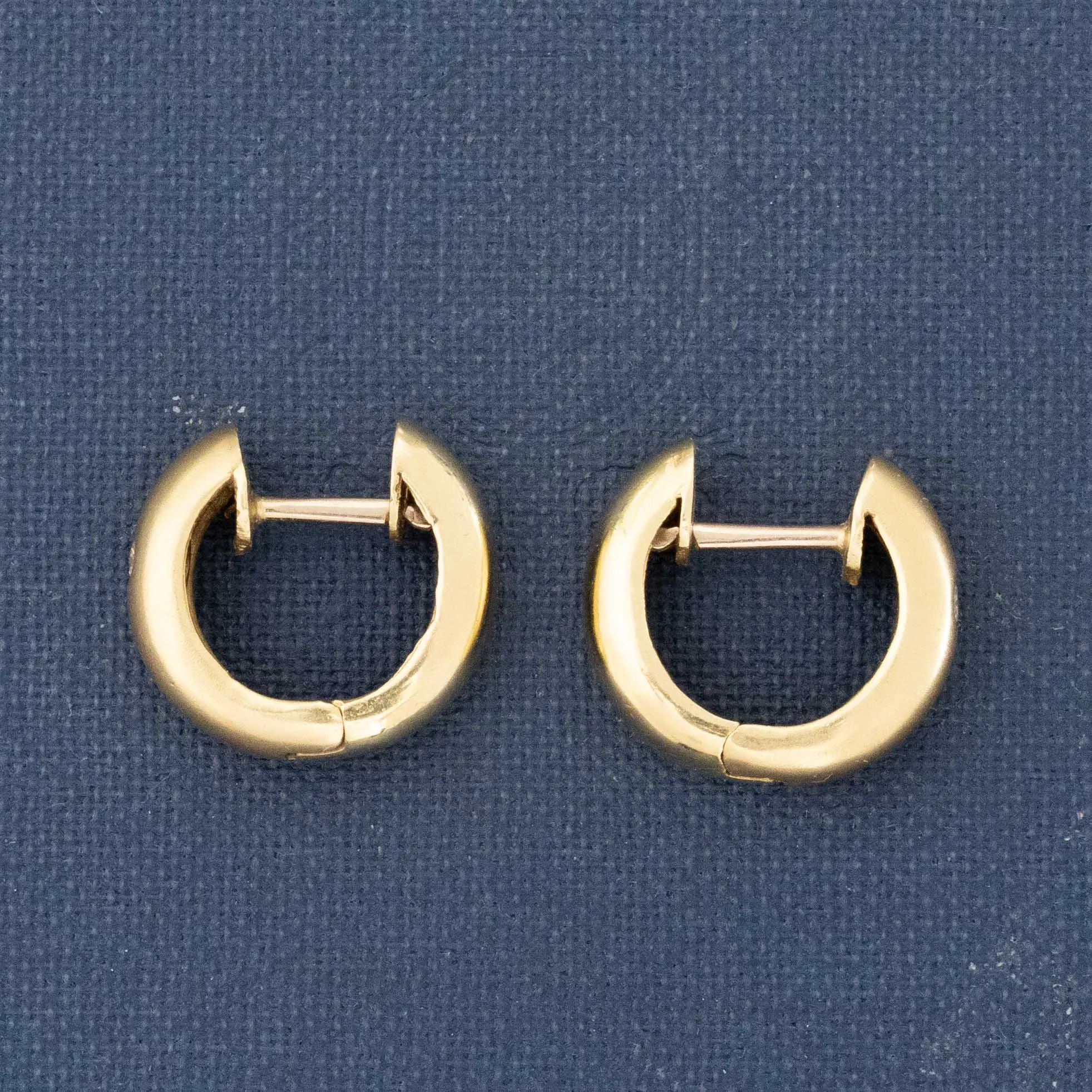 Vintage Diamond Hoop Huggie Earrings