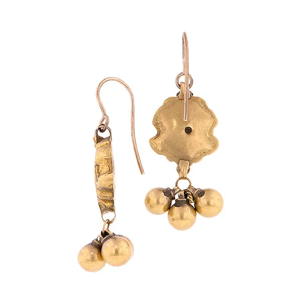 Vintage Indian Orissa Bead Earrings