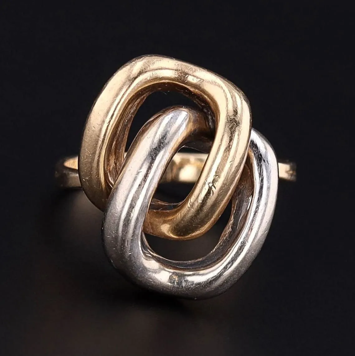 Vintage Love Knot Ring | 14k Gold & White Gold Ring