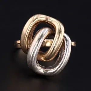 Vintage Love Knot Ring | 14k Gold & White Gold Ring