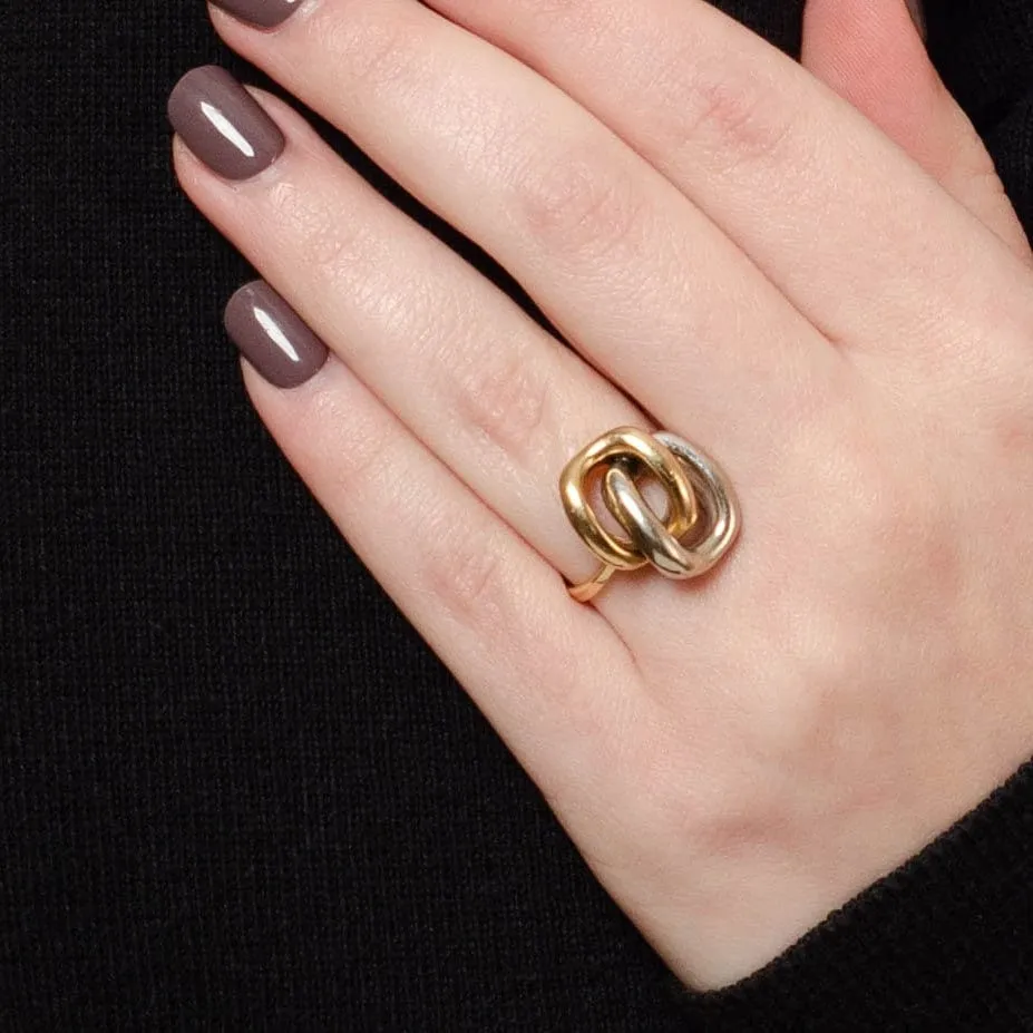 Vintage Love Knot Ring | 14k Gold & White Gold Ring