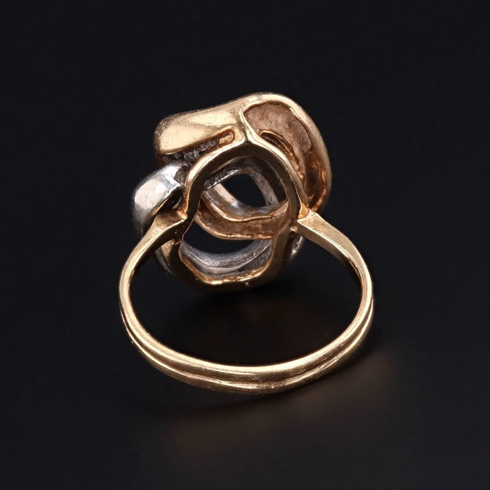 Vintage Love Knot Ring | 14k Gold & White Gold Ring