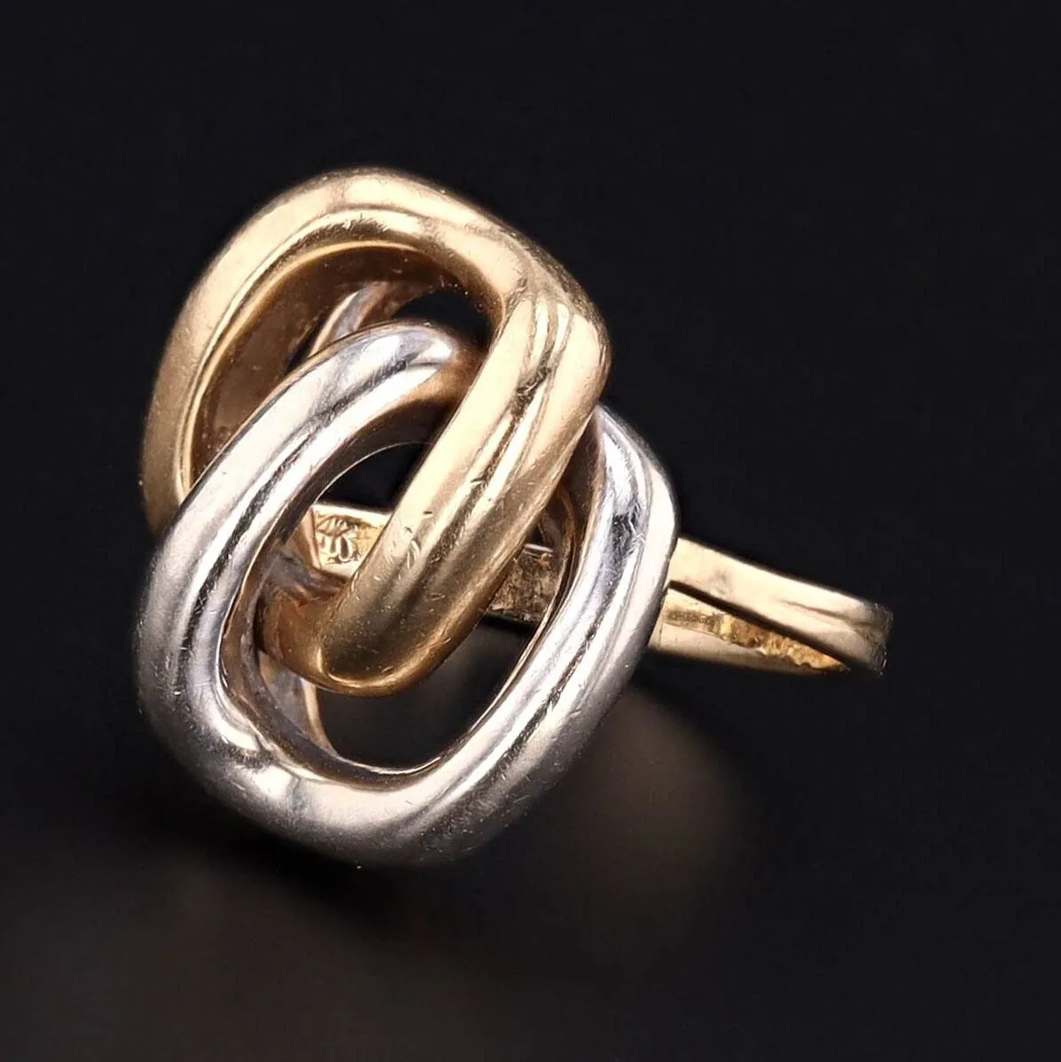 Vintage Love Knot Ring | 14k Gold & White Gold Ring