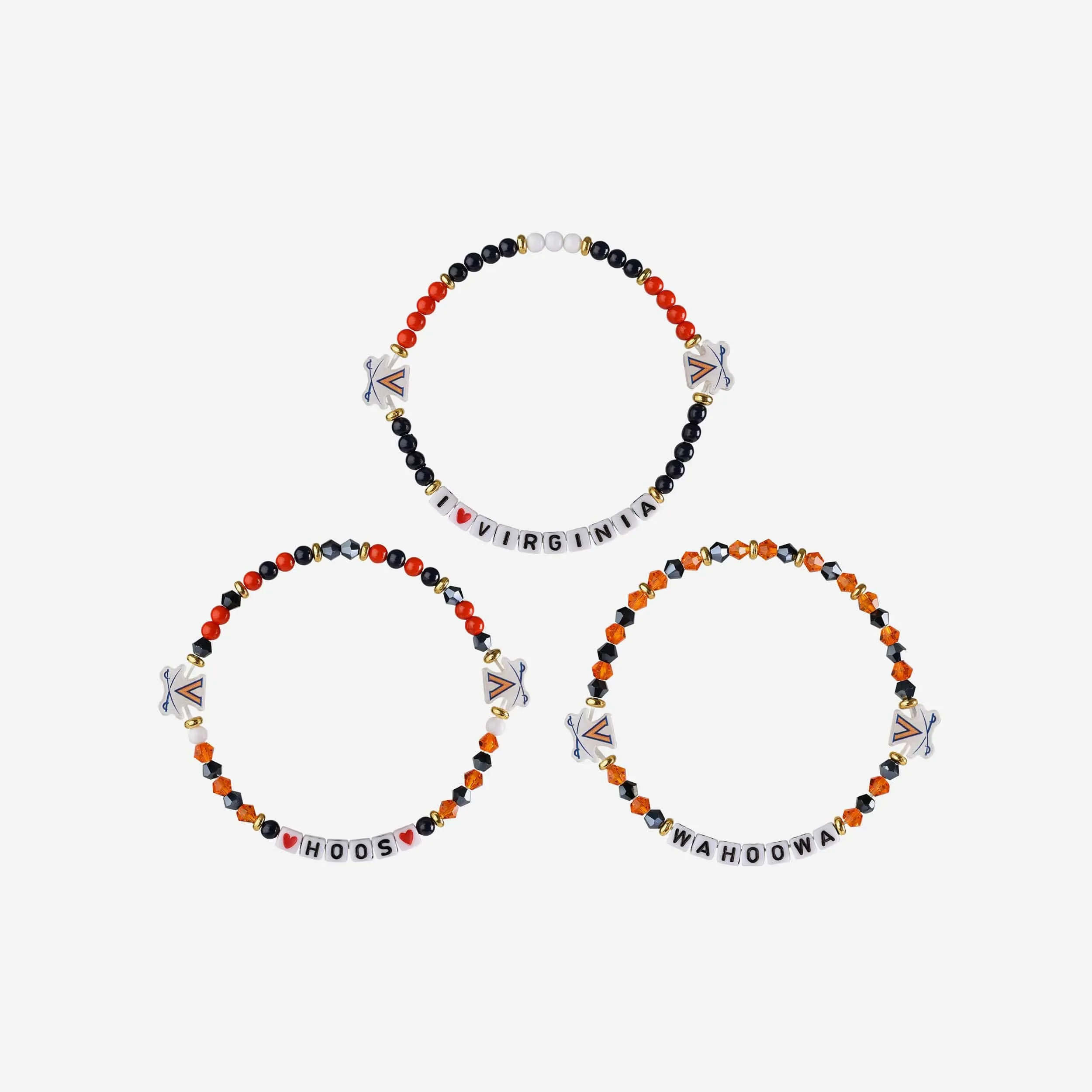 Virginia Cavaliers 3 Pack Friendship Bracelet