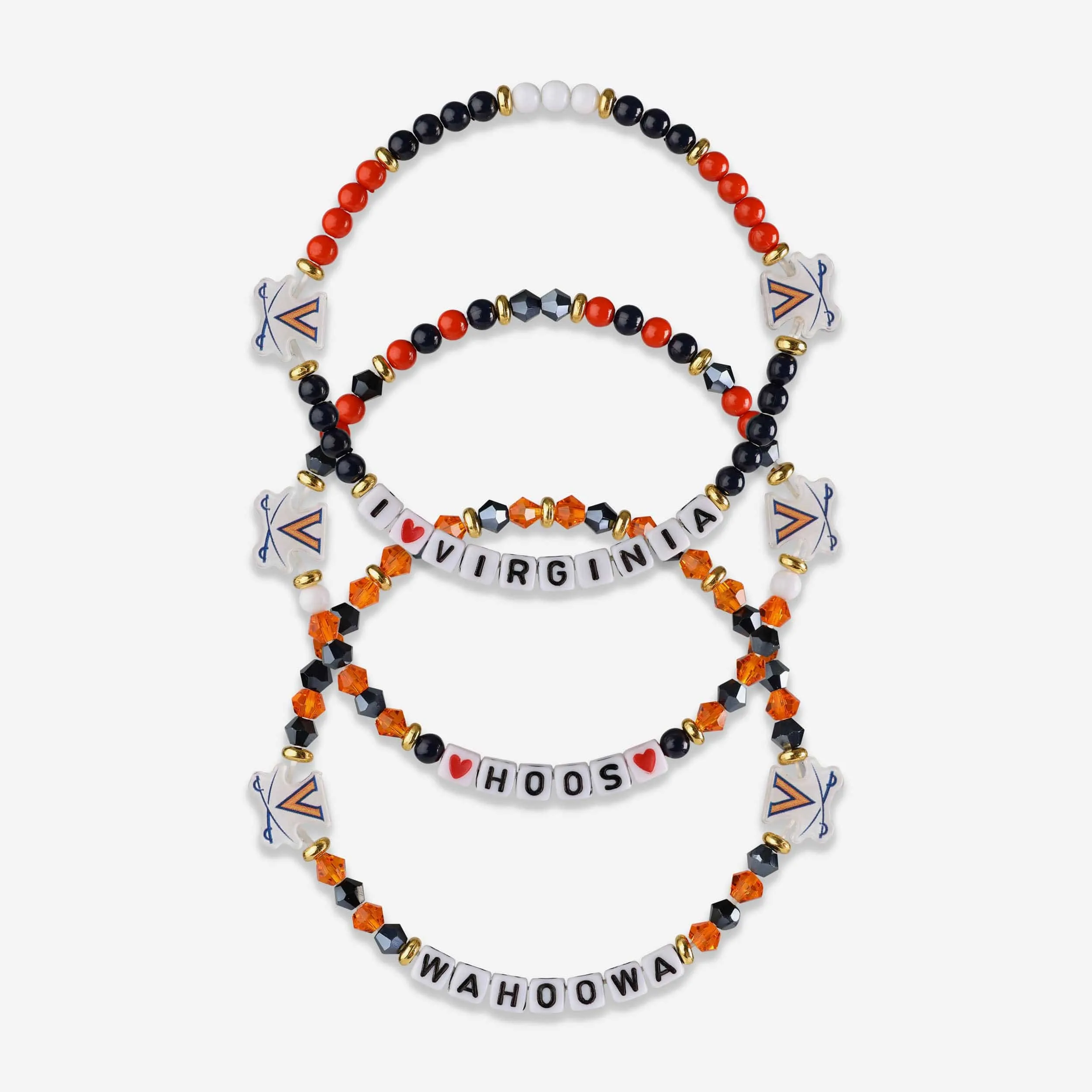 Virginia Cavaliers 3 Pack Friendship Bracelet