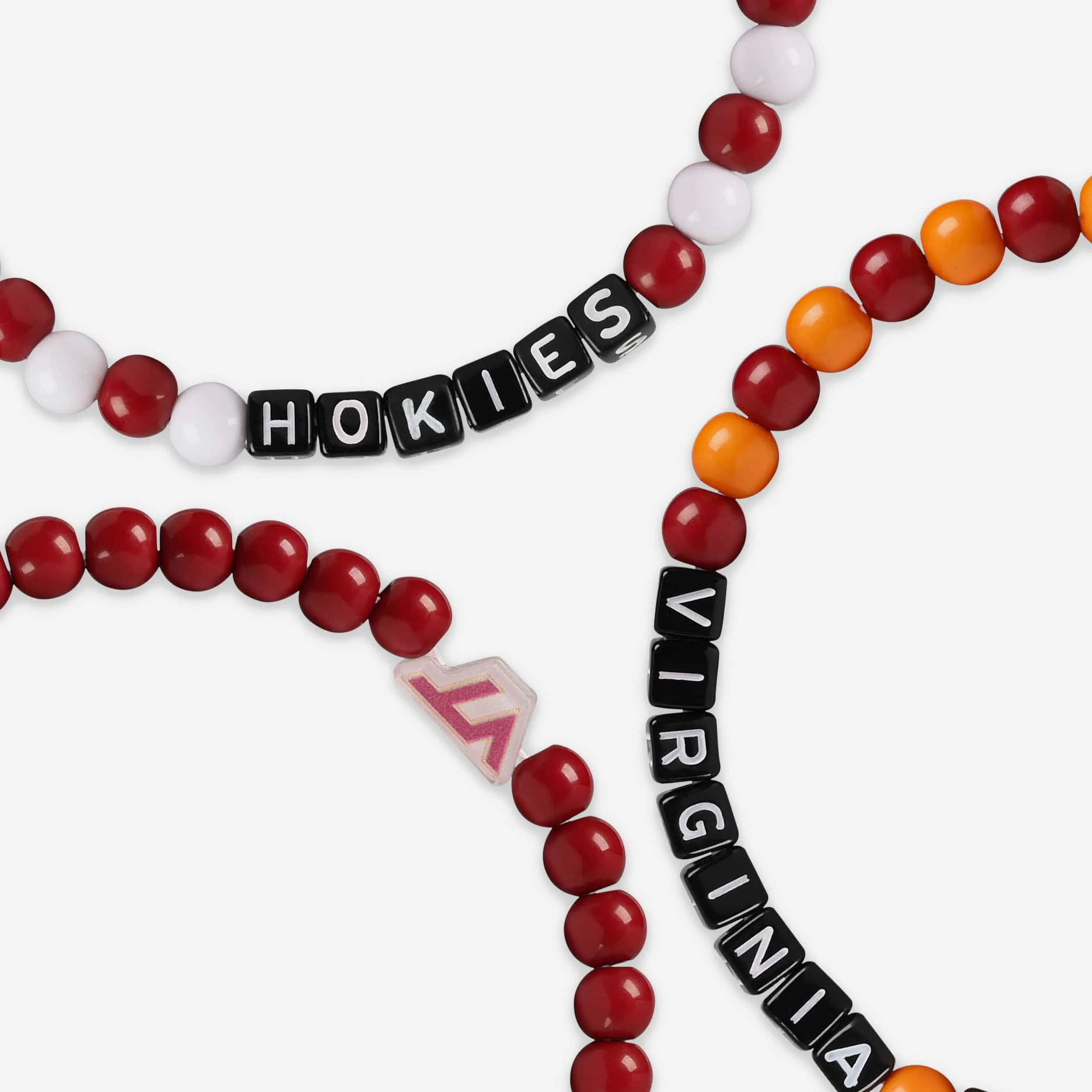 Virginia Tech Hokies 3 Pack Beaded Friendship Bracelet