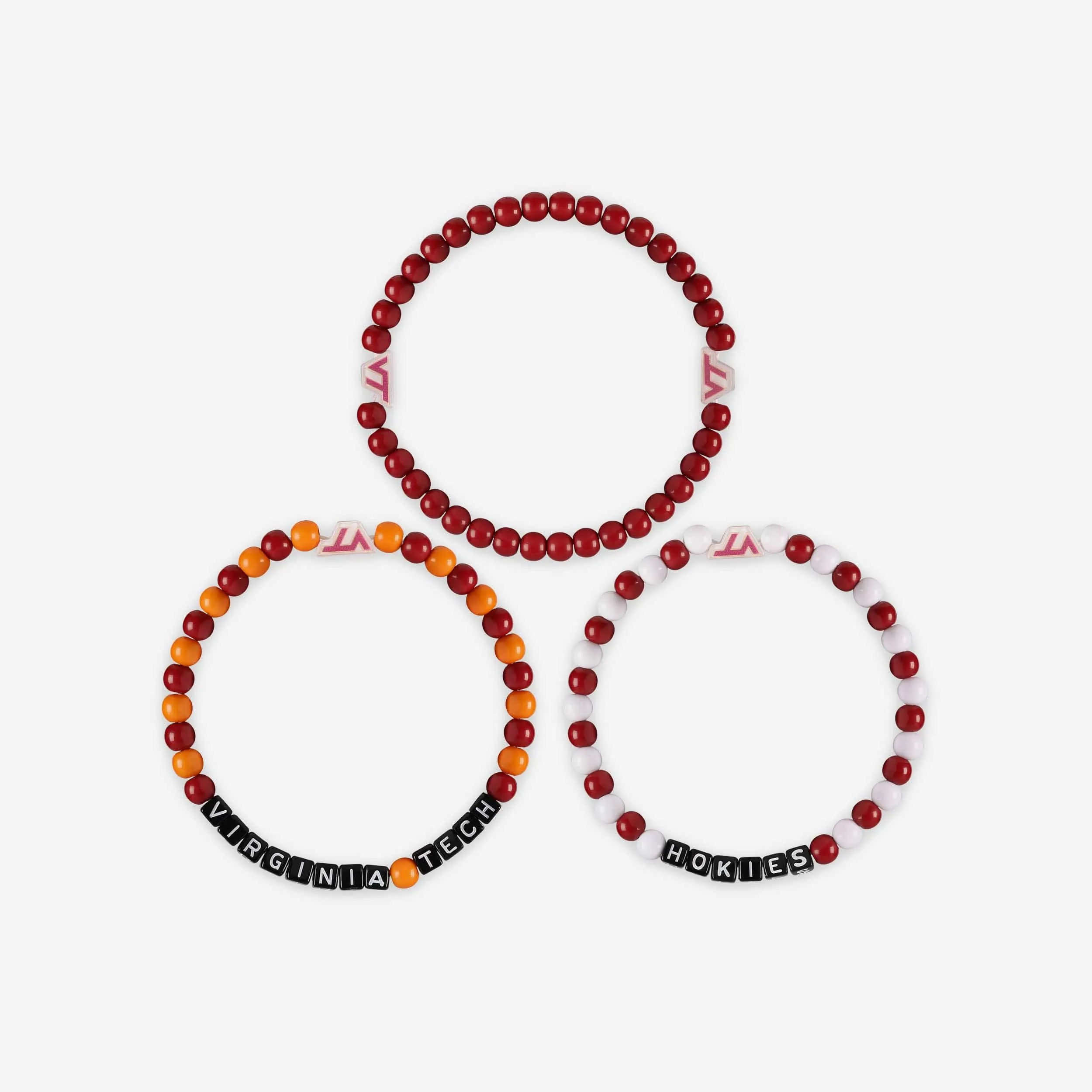 Virginia Tech Hokies 3 Pack Beaded Friendship Bracelet