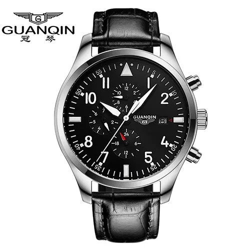 Watches Men GUANQIN Army Watches Full Steel Sport Military Men Wristwatch Black Automatic Mechanical Movement Luxury Brand