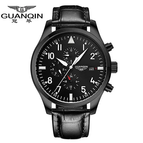 Watches Men GUANQIN Army Watches Full Steel Sport Military Men Wristwatch Black Automatic Mechanical Movement Luxury Brand
