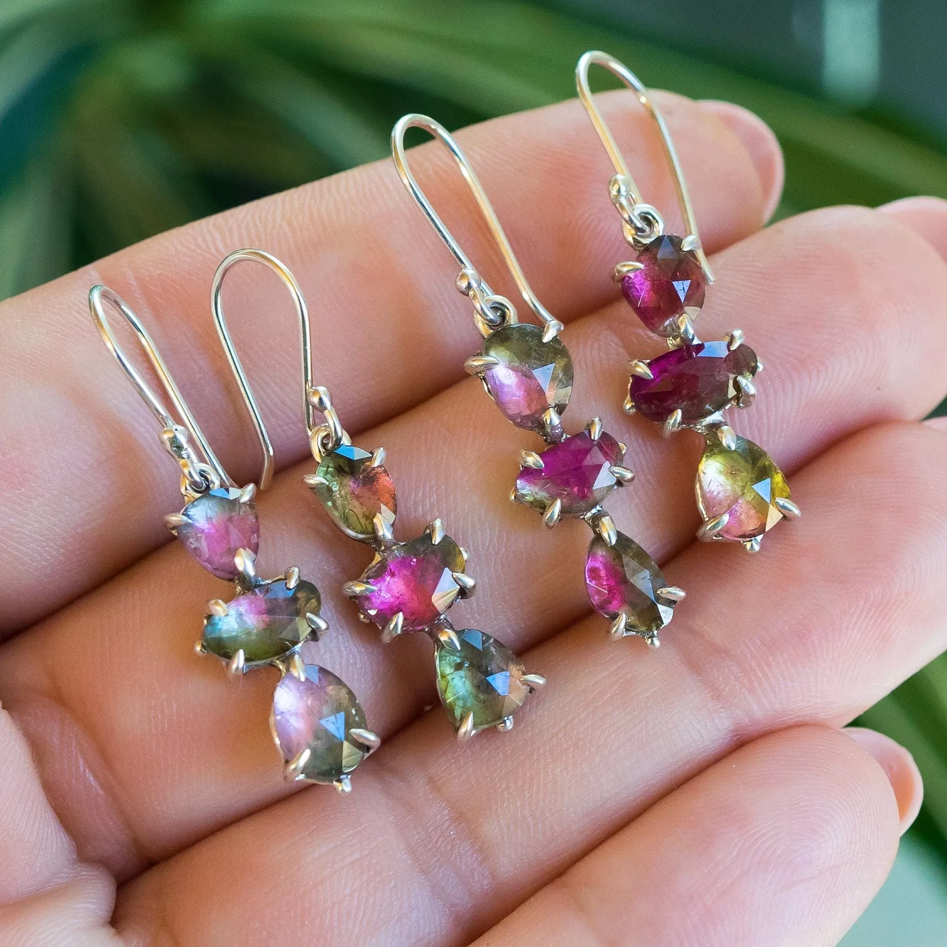 Watermelon Tourmaline Earrings
