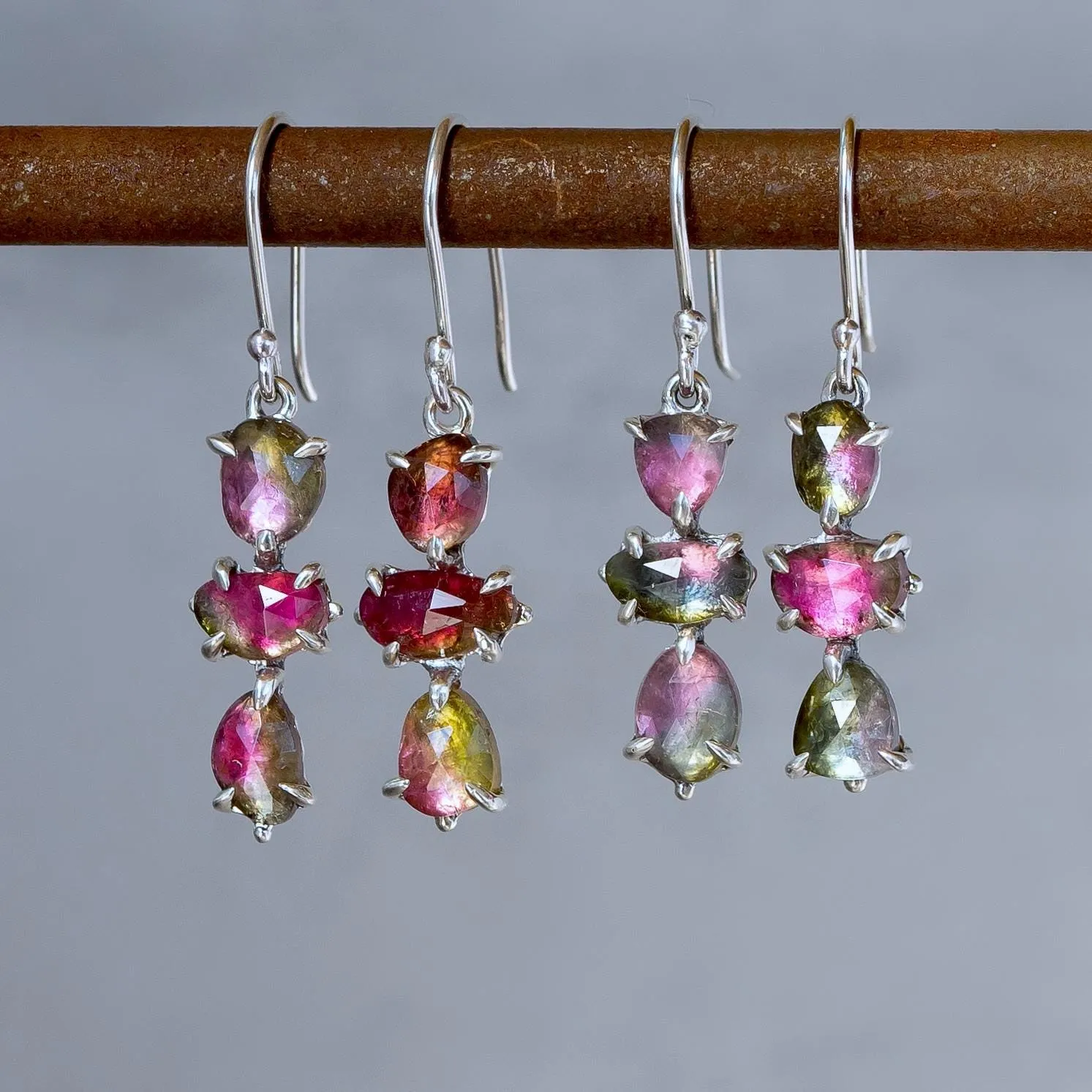 Watermelon Tourmaline Earrings
