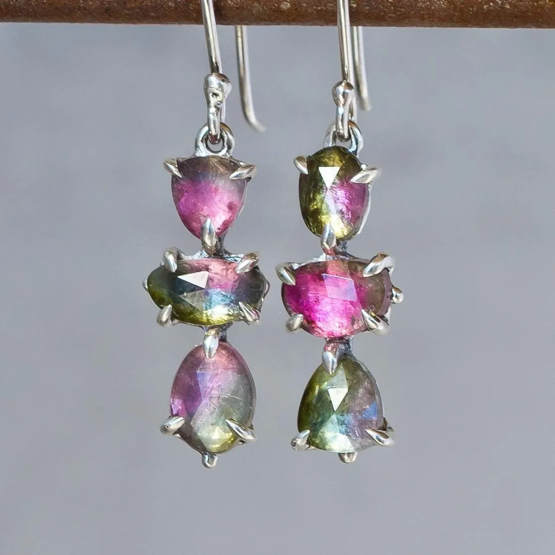Watermelon Tourmaline Earrings