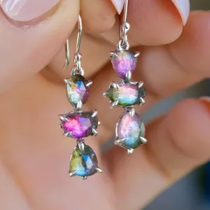 Watermelon Tourmaline Earrings