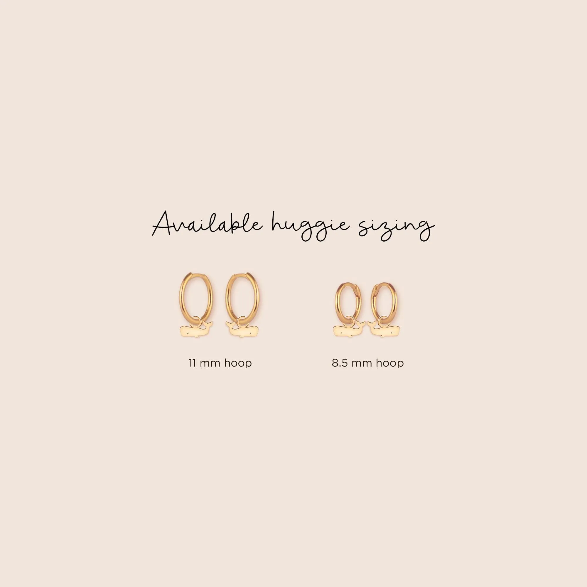 Whale Huggie Hoops