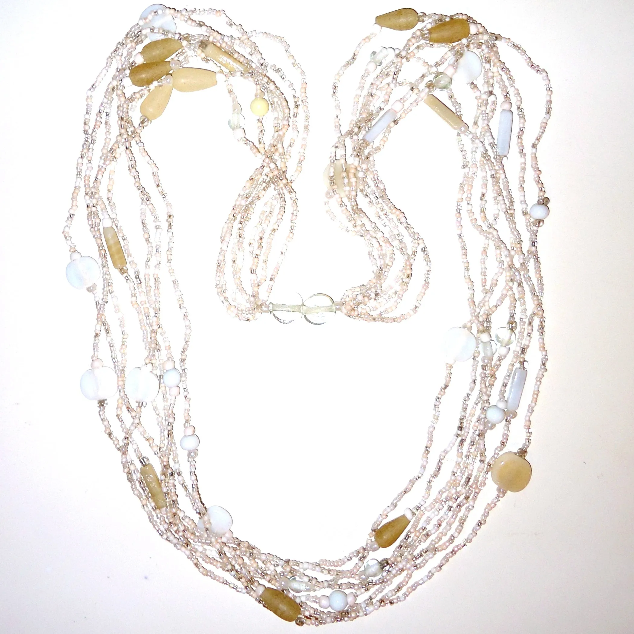 White Ceramic Beaded Necklace