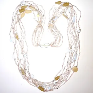 White Ceramic Beaded Necklace