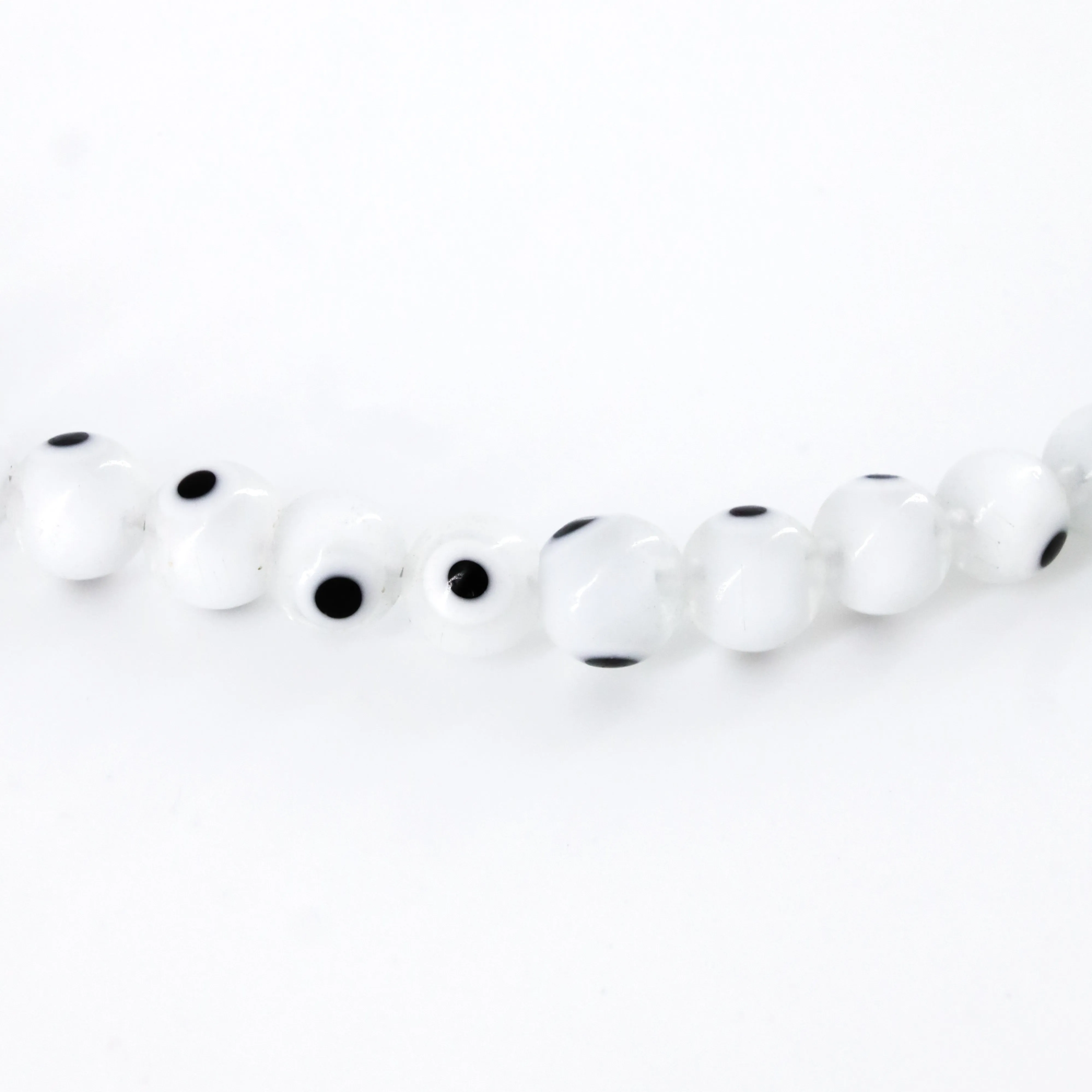 White Evil Eyes Beaded Choker